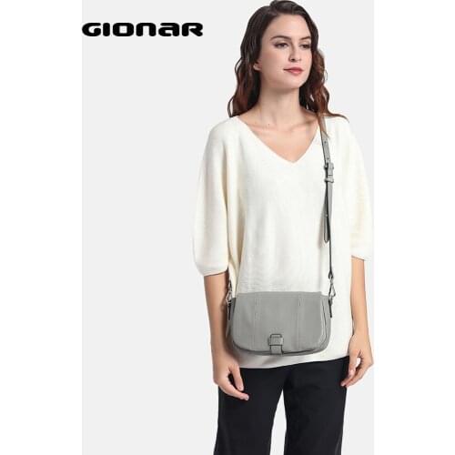 GIONAR Designer Shoulder Crossbody Bags for Women Famous Brand Cow Genuine Leather Luxury Purses and Handbags High Quality