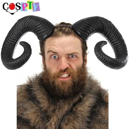 Sheep Horn Headband Cosplay New Funny Removable Halloween Cosplay Ox Horn Headband