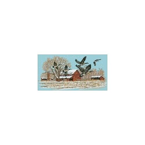 Xiaoyi cotton self-matching cross stitch Authentic Egyptian cotton self matching needleless printing kit dim13732 winter pigeon