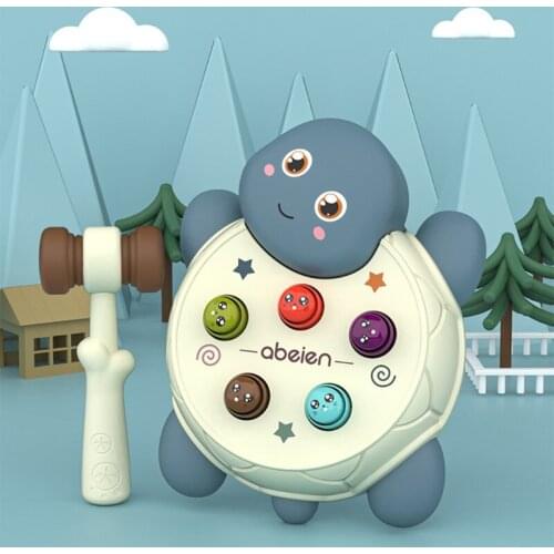 Whack-A-Mole Toy Electric Board Game Music Toy Catching Toy Busy Board with Turtle Plate LED Baby Kids Party Favor Gift