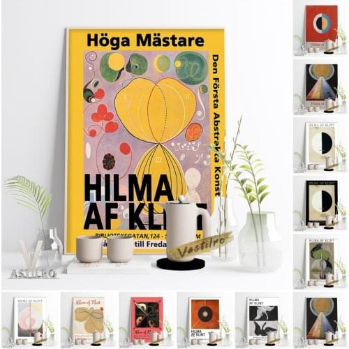Hilma Af Klint Exhibition Museum Poster Scandinavian Canvas Painting Swedish Art Prints Wall Picture Modern Home Decor Gift Idea