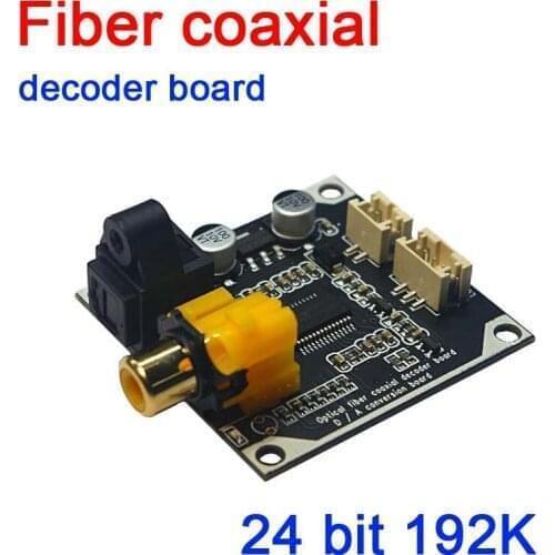 Optical Fiber Coaxial Decoder Board 24Bit 192K Digital Audio Receiver Converter F A/V CD-R DVD POWER Amplifier Board