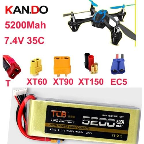 High rate battery 2s 25c 7.4v 5200mah aeromodeling battery aircraft li-poly battery 25C low resistance rechargeable fpv battery