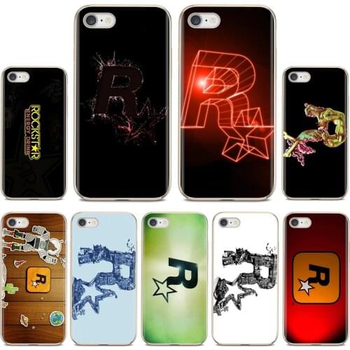 Rockstar-Logo Soft TPU Covers For Samsung Galaxy S7 S8 S9 S10E S20 FE Note 10 20 Edge Lite Plus Ultra