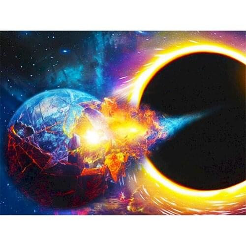 Scenery Landscape DIY 11CT Embroidery Cross Stitch Kits Craft Needlework Set Printed Canvas Cotton Thread Home Design