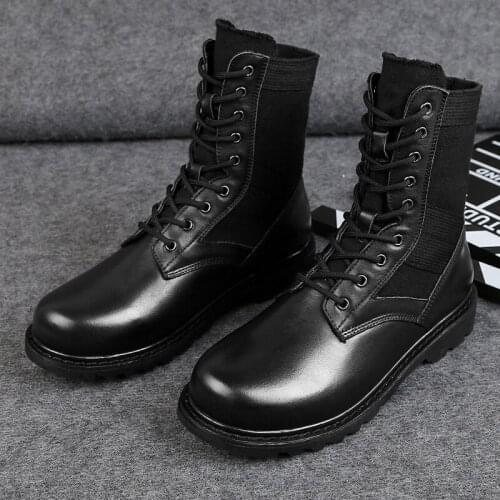 2019 autumn and winter new outdoor military boots mens military tactical boots autumn breathable combat ankle boots cowboy boot
