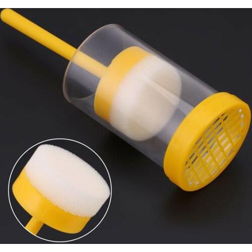 Plastic Bottle Marking Cage Box Farm Useful Equipment Portable Queen Bee Marker Yellow Tool with Plunger Bottle Beekeeping