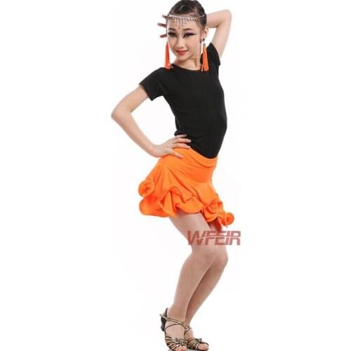 Vestido Baile Latino Girls Latin Dance Dresses/Skirts Stage Show Dancing Clothes Children Jupe Salsa/Tango Dancewear Jurk S-4XL