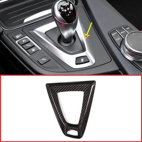 Real Carbon Fiber Car Interior Gear Shift Frame Trim For BMW M3 M4 Left Hand Drive Accessories