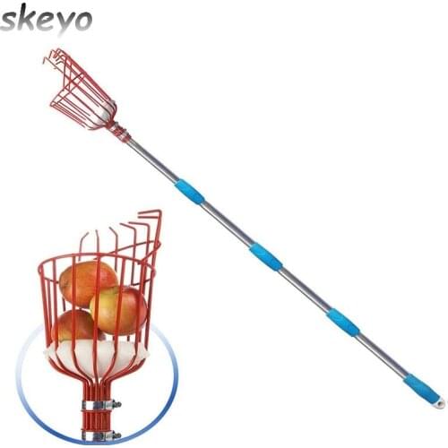 Fruit Picker 260cm Adjustable Deep Basket Convenient Harvesting Fruit Collector Catcher Apple Peach Picking Garden Tools