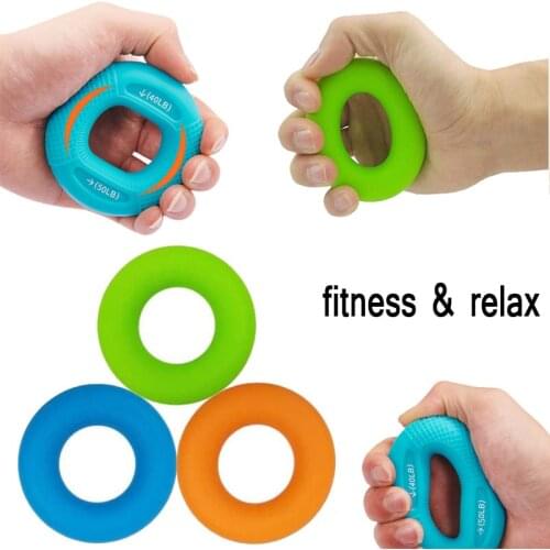Silicone Adjustable Hand Grip Trainer Gripping Hand Griper Ring Finger Forearm Carpal Expander Workout Exercise Gym Fitness