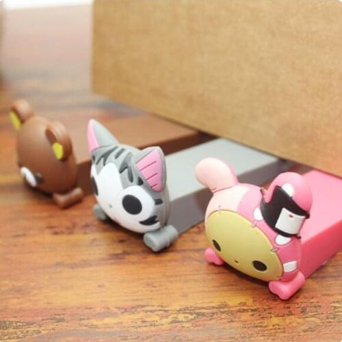 Cute Cartoon Silicone Door Stopper Wedge Slip Resistant Catcher Block Animal door stopper