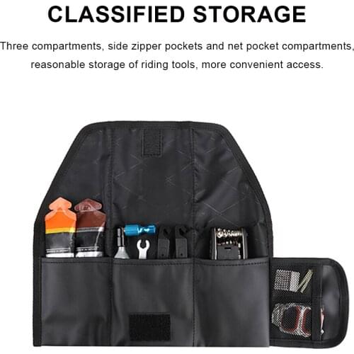 Road Bicycle Handlebar Bag Tool Bag with Elastic Straps Top Front Tube Frame Bag Storage Bag Pouch MTB Road Cycling Accessories