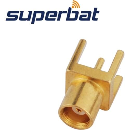 Superbat 10pcs MCX thru hole Jack Female PCB Mount RF Coaxial Connector with Solder Post