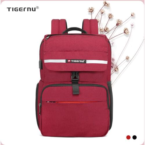 Tigernu New Arrival USB Charging Female Backpack Waterproof USB Charging 15.6 inch Travel School Backpacks For Teenager backbag