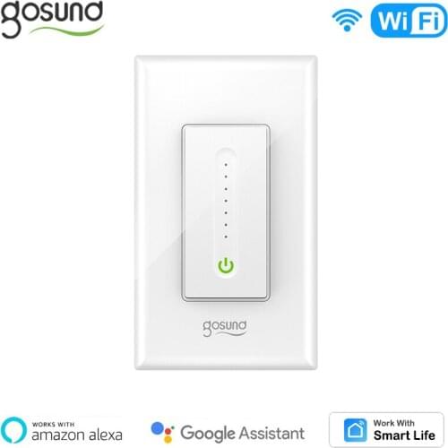 New Gosund SW2 US Smart Dimmer Switch WiFi Smart Light Switch Work With Alexa Google Home Smart Life/Gosund APP Remote Control