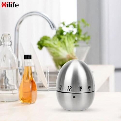 Mechanical Alarm Time 60 Minutes Kitchen Timer Countdown Stainless Steel Egg Cooking Tools Clock Counting Creative Home