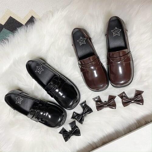 Japanese Student Uniform Jk Lolita Shoes Girly Girl Lolita Shoes Jk Commuter Uniform Shoes Loafer Low Heels Casual Shoes