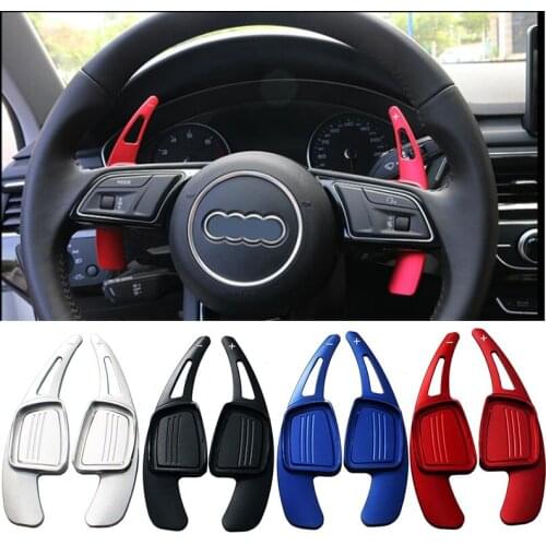 2 PCS Gearbox Aluminum For New Audi A4 B9 A5 Q2 Q7 S3 S4 TT TTS 2016 2017 Steering Wheel Shifter Paddle Shift Extension