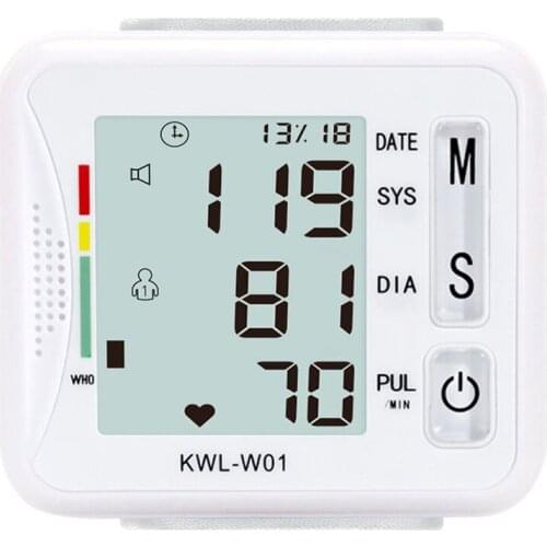 Automatic Blood Pressure Monitor Battery Portable Tonometer Meter, Digital Arm Blood Pressure Sphygmomanometer