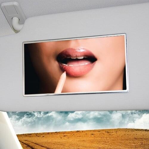 65x110cm Car Sun Visor Mirror Sun-Shading Makeup Mirrors Stainless Steel High Clear Cars Interior Accessories No Battery