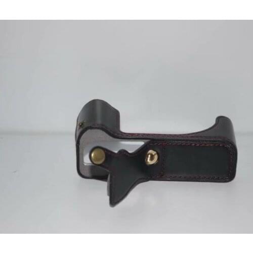 PU Camera Bottom Case Half Bag Cover For Canon PowerShot G5X G 5X Battery Openning