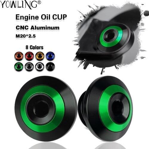 For KAWASAKI Z 1000 Z1000 SX 2010-2013 2014 2015 2016 2017 2018 M20*2.5 Motorcycle CNC Engine Oil Filter Cup Plug Cover Screws