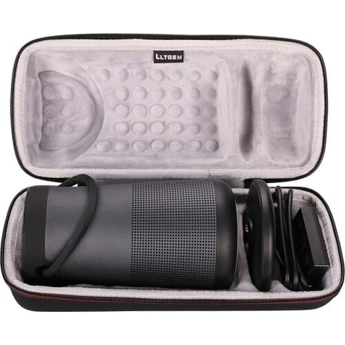 LTGEM Travel Protective Case for Bose SoundLink Revolve+ Portable & Long-Lasting Bluetooth 360 Speaker (Fits Charging Cradle, AC