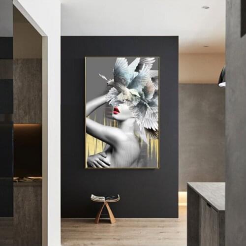 Figure posters Large poster canvas Home decoration painting mural Figure painting Printing beauty painting modern personali
