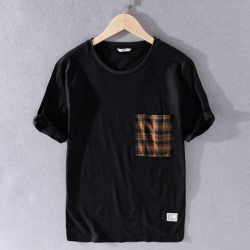 Summer black Suehaiwes Italy brand linen t shirt men fashion casual t-shirt for men comfortable loose t shirts male overhemd