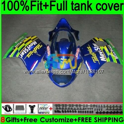 Injection For HONDA CBR1100XX Blackbird CBR1100 XX 96 97 98 99 00 01 138BS.21 CBR Green Blue 1100XX 02 03 04 05 06 07 Fairing