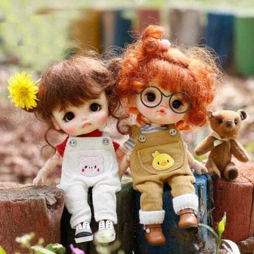 Ob11 Animal overalls Molly baby clothes Clay human pig Mini Salon GSC 1/12 BJD doll clothes pant Doll accessories