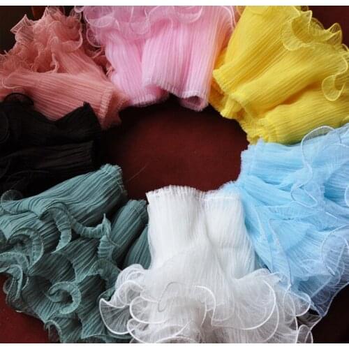 Beautiful Sewing Accessories Guipure Ruffle Lace Ribbon Embroidered Yarn Lace Trims DIY for Lydia