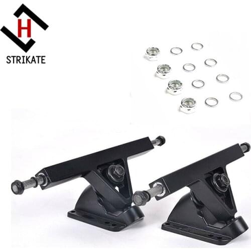 7.15" Longboard Skateboard Truck BLACK Longboard Skateboard Square Speed 60° Trucks Cruising Down Up Hill Skate