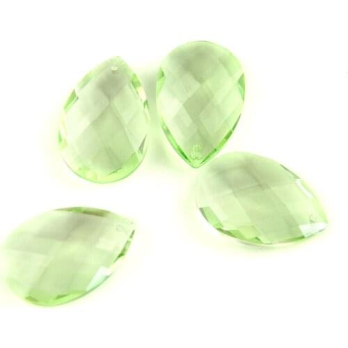 Lt.green 38mm/50mm Tear Drop Glass Crystal Prism DIY Pendant Chandelier Jewelry Lighting Part Spacer Faceted