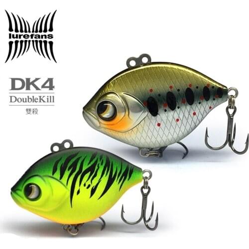 Lurefans DK4 Fishing Lure 40mm 8g Sinking Wobbler Vib New Double Action Swimming Design For Trout Pike Perch Bass