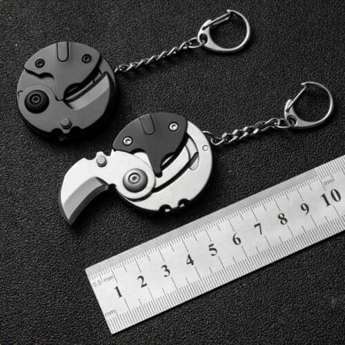 Multifunctional Screwdriver Hexagon Coin Stainless Steel Outdoor Mini Portable Emergency Key Ring Tool EDC Pocket Knife