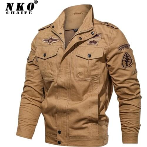 CHAIFENKO Brand Mens Military Jacket New Spring Autumn Army Tactics Jacket Coat Men Casual Bomber Flight Cotton Jacket Men 6XL