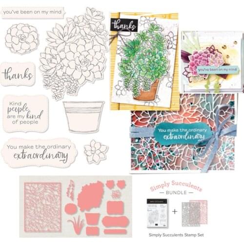 2021 Stamps and Dies Set for DIY Scrapbook Album Photo Embossing Handmade Decorations Making SUCCULENTS