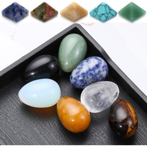 Natural Stone Egg Shape Healing Jade Crystal Mineral Ball Mini Ornament Sphere Ball Polished Healing Stone Home Ornament