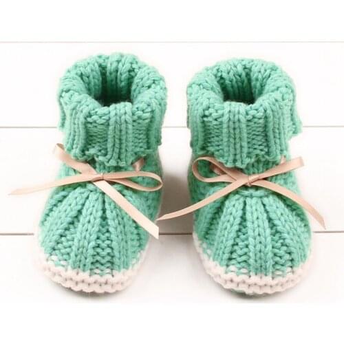 Autumn Winter Boots Crib Shoes Children Shoes Cute Baby First Walkers Kids Newborn Toddler Warm Knitting Boots