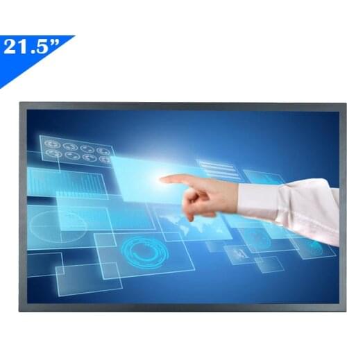 ZHIXIANDA 21.5 Inch FHD 1920x1080 Industrial Screen Support HDmi VGA USB Input Open Frame Resistive Touch Monitor With Speaker