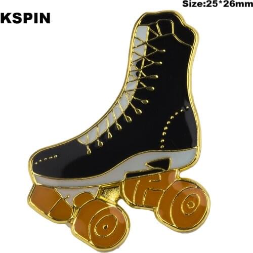 Roller Skates Lapel Pin Badges for Clothes Skating Shoes Rozety Papierowe Icon Backpack 1pcs XY0326