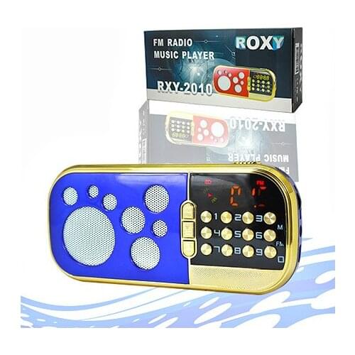 ROXY RXY-2010 RADIO MUSIC PLAYER FM * SD (18650 LITHIUM BATTERY-POWERED * RECHARGEABLE)
