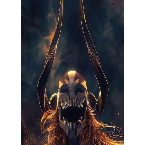 J006 Bleach Hollow Fight Movie Comic Mask Anime Silk Poster Wall Sticker Decoration Gift