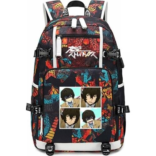 Anime Bungou Stray Dogs Pattern Schoolbag women Travel Bag Bookbags for Students Boys Girls Backpack Mochila Laptop Rucksack