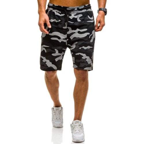 Camouflage lace-up shorts mens summer five-point pants loose mens youth sports shorts Homme running jogger Sports Wear