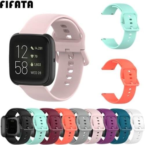 FIFATA Silicone Band For Fitbit Versa 2 / Versa Lite / Versa Smart Watch Wrist Strap Bracelet Replacement Band For Fitbit Versa2