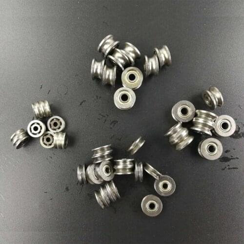 Phone bracket sliding rollers/wheels/ pulleys/runners/bearings with v groove and carbon steel for groove V track. 20pcs/lot