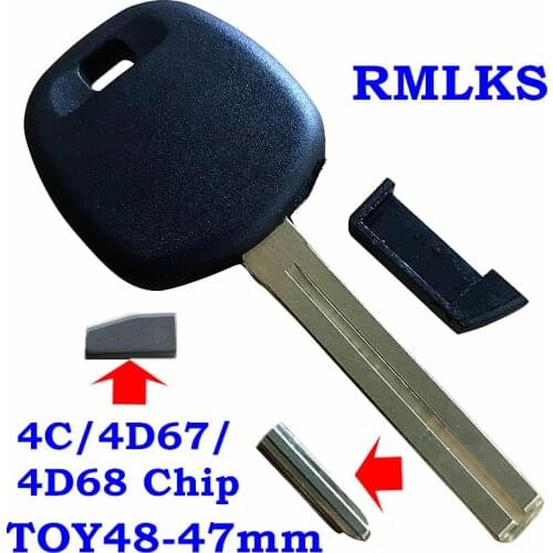 TOY48 Short Blade 47MM Transponder Chip Keys For Lexus 4C Chip 4D67 4D68 Transponder Ignition Key